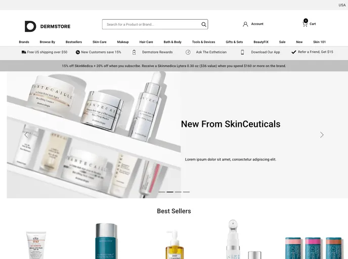 screenshot of DermStore_Clone