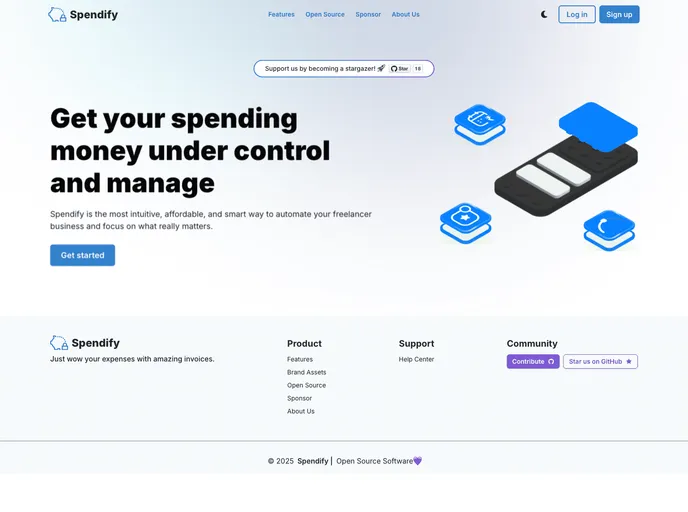 screenshot of Spendify