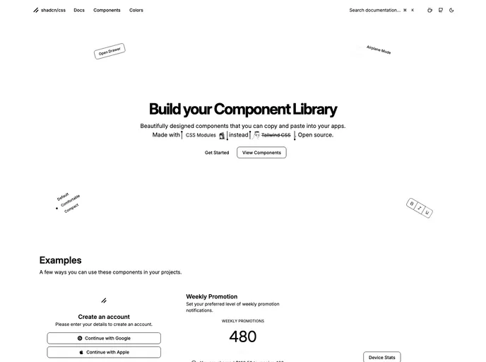 Shadcn Css screenshot