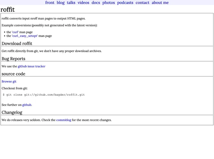 screenshot of Roffit