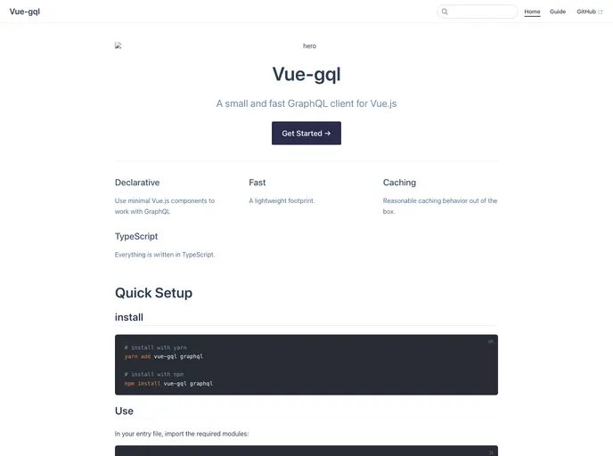 screenshot of Vue Gql