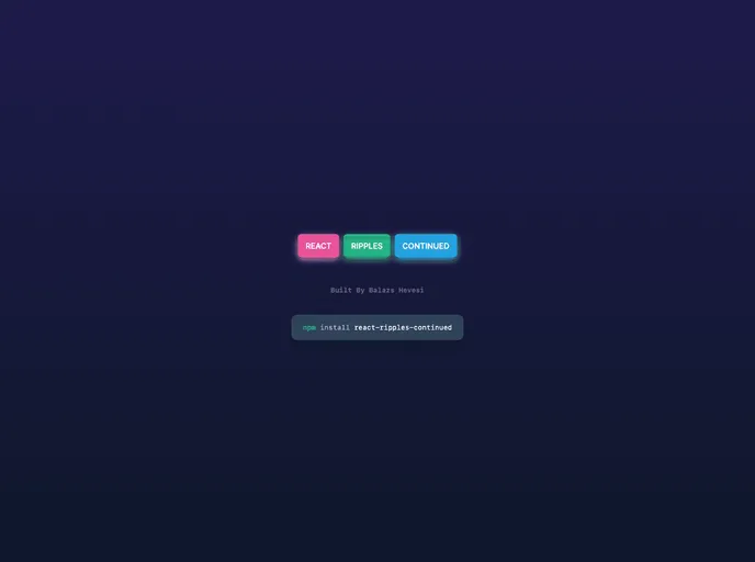 React Ripples Continued screenshot