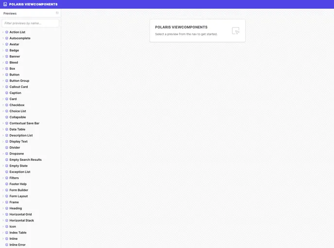 screenshot of Polaris_view_components