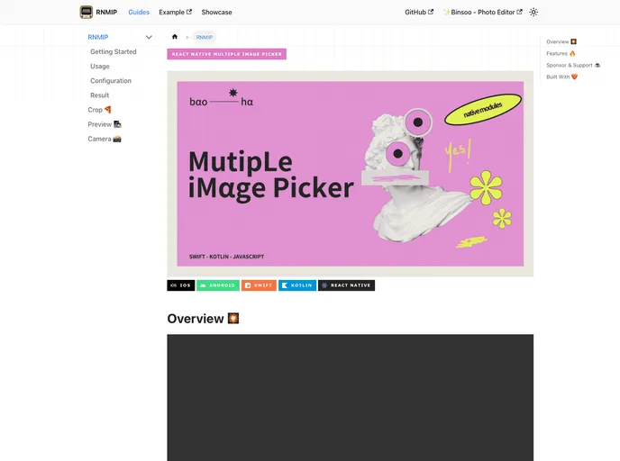 screenshot of React Native Multiple Image Picker