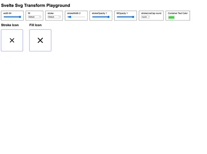 screenshot of Svelte Svg Transform