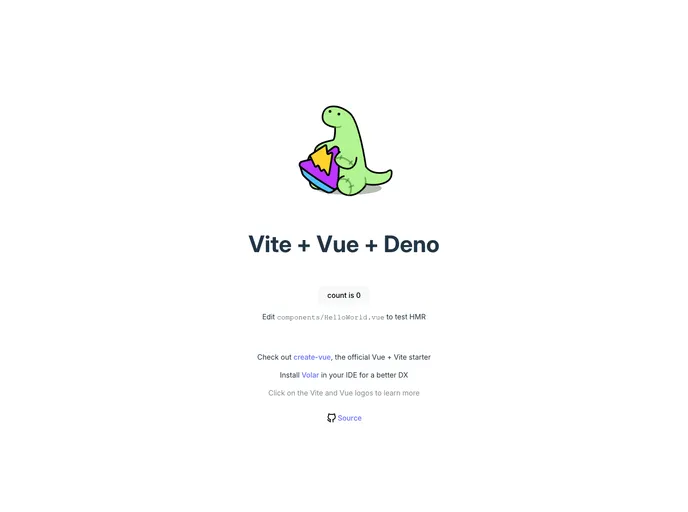 screenshot of Vite Deno Example