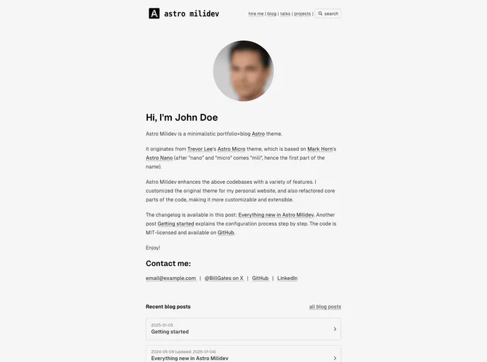 screenshot of Astro Milidev