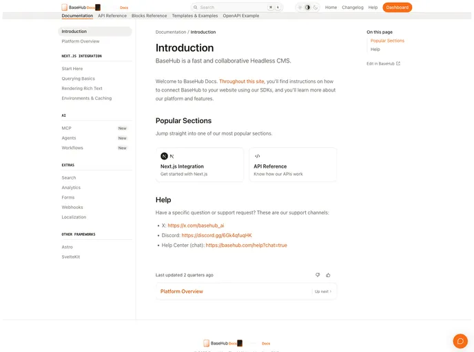 screenshot of Docs Template