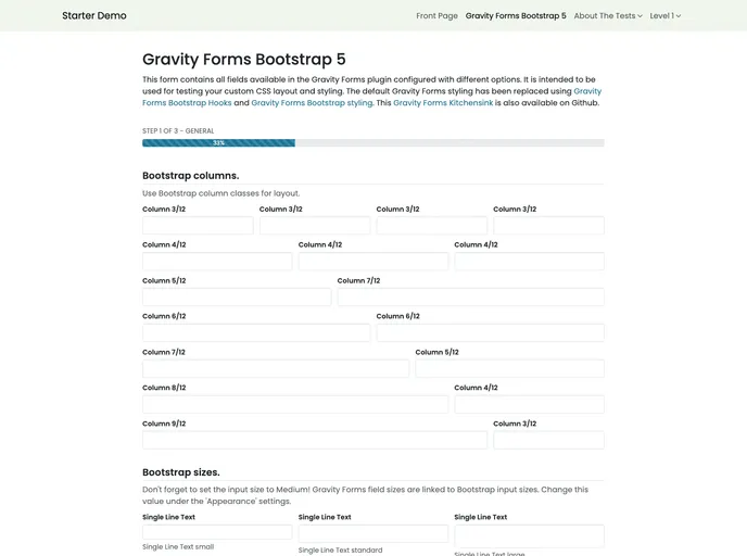 screenshot of Gravityforms Bootstrap Hooks