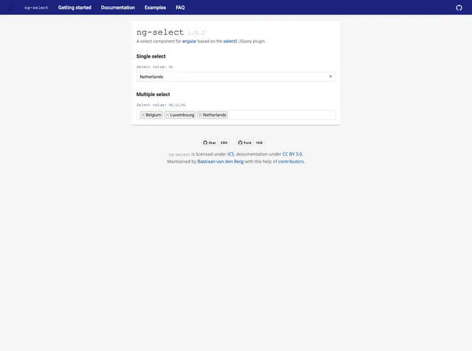screenshot of Ng Select