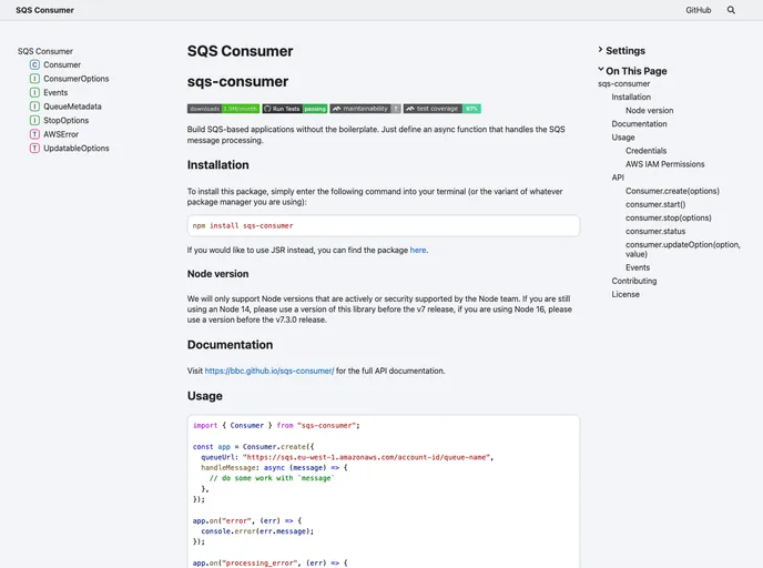 screenshot of Sqs Consumer