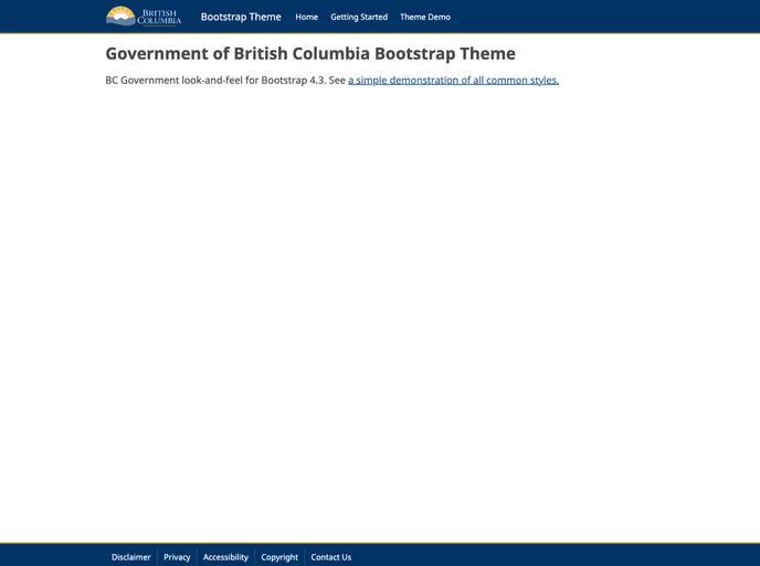 screenshot of Bootstrap Theme