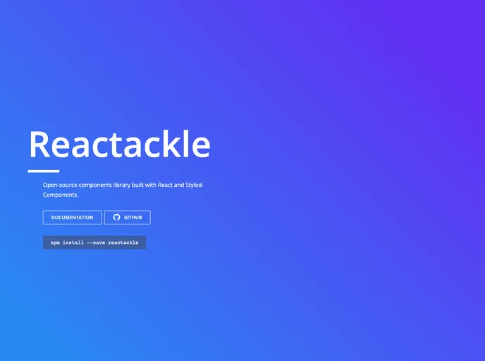 screenshot of Reactackle