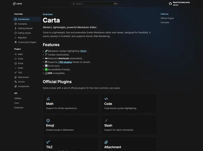 screenshot of Carta