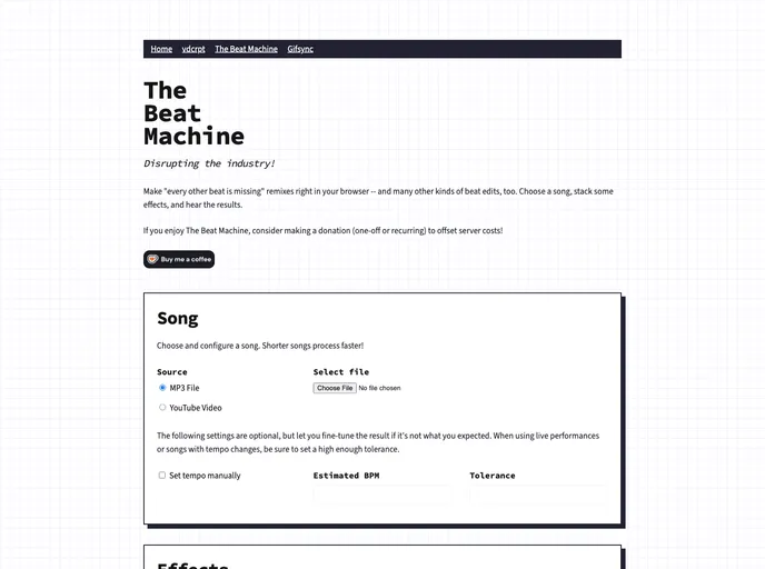 screenshot of Beat Machine