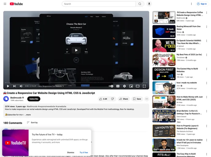 screenshot of Responsive Car Website