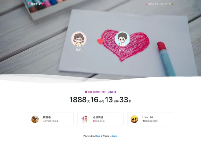 screenshot of Hexo Theme Brave