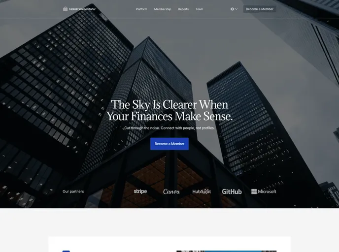 Astro Storyblok Finance Starter screenshot