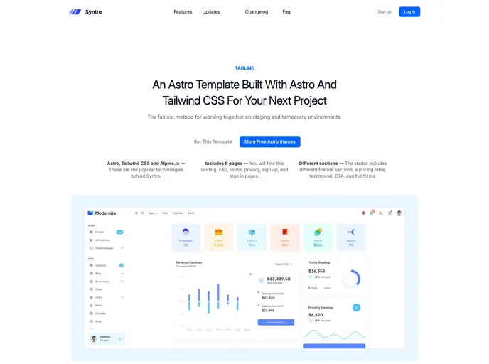 screenshot of Syntro Astro