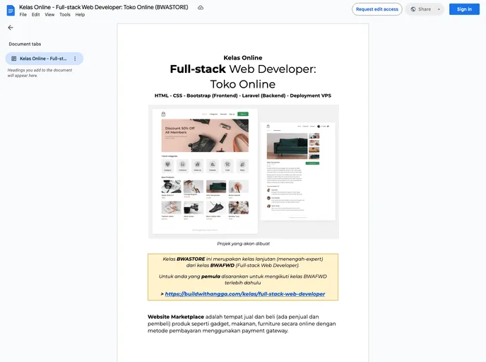 screenshot of Store Html Starter