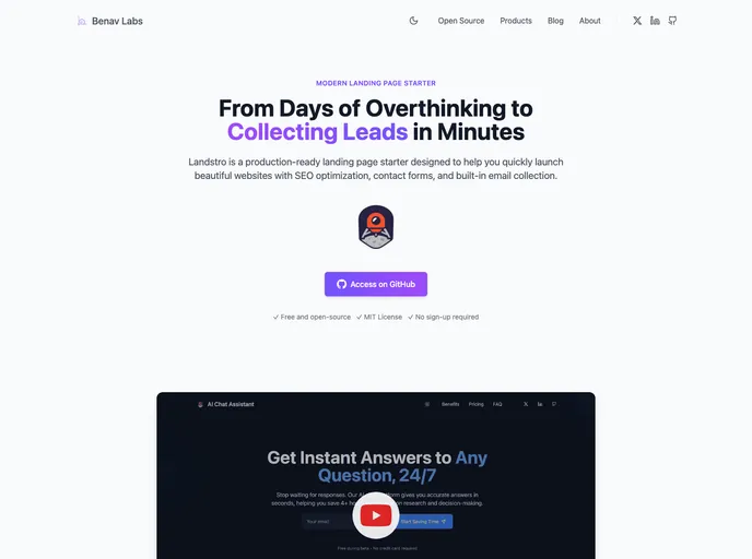 screenshot of Landstro