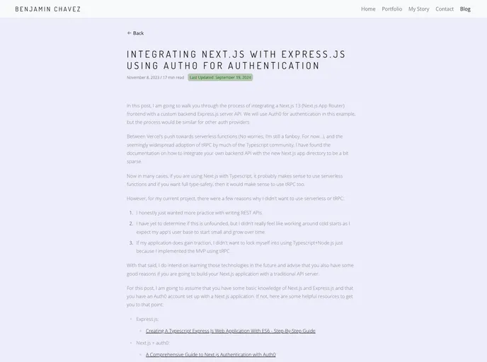 Nextjs Express Auth0 Template screenshot