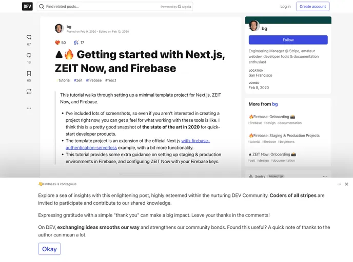 screenshot of Nextjs Now Firebase