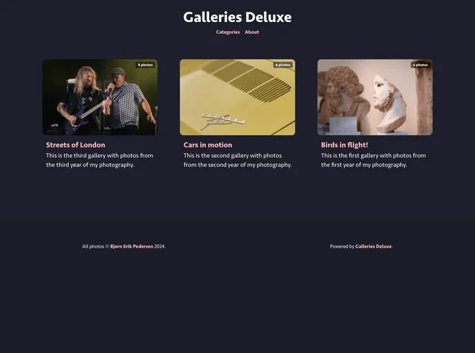 screenshot of Galleriesdeluxe