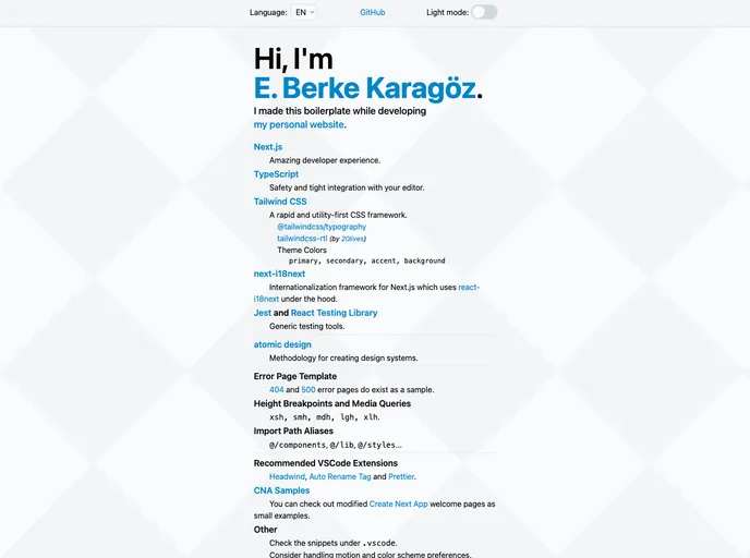screenshot of Next Ts Tailwindcss I18n