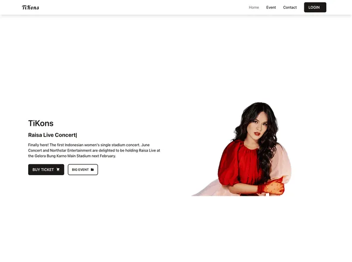 screenshot of Mern Ticket