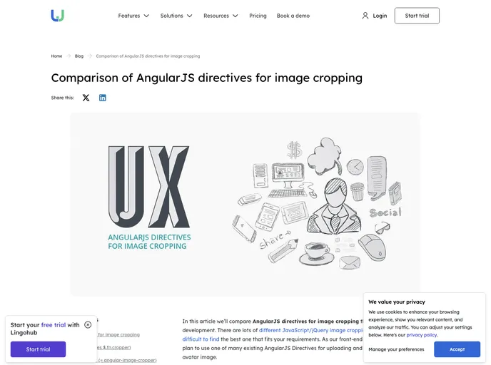screenshot of Angular Croppie