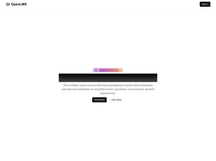 screenshot of OpenLMS