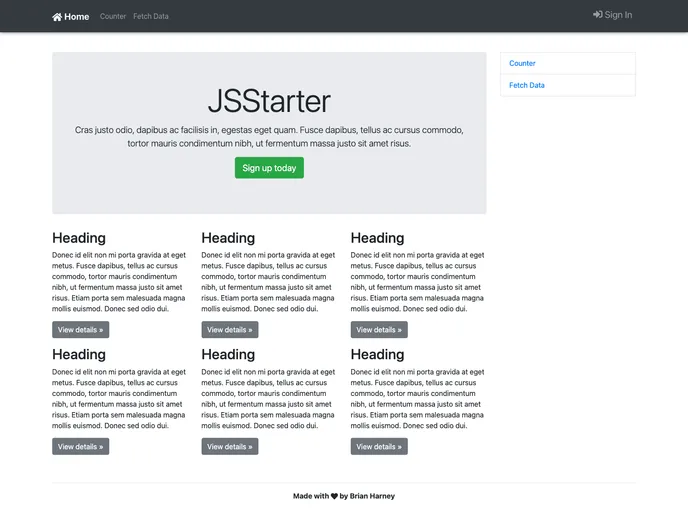 JSStarterDocker screenshot