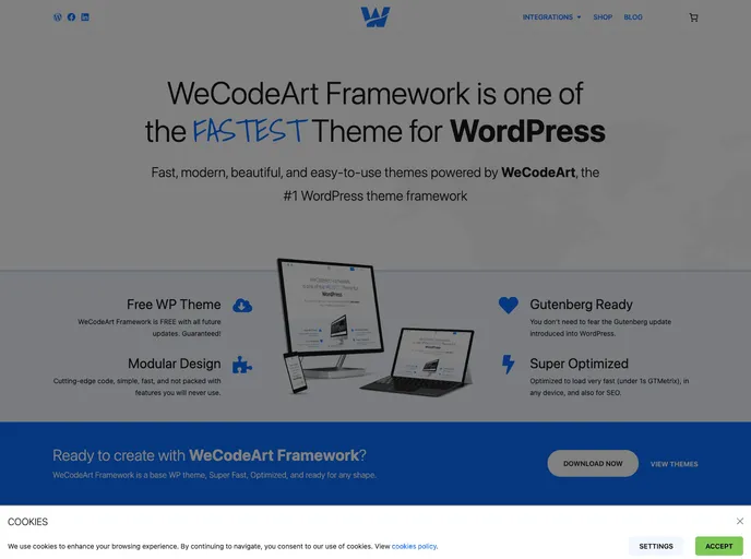 screenshot of Wecodeart Framework