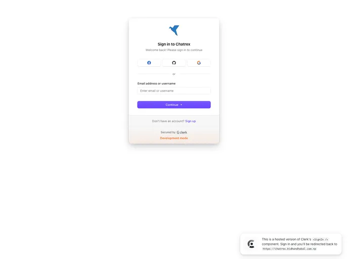 screenshot of Chat App