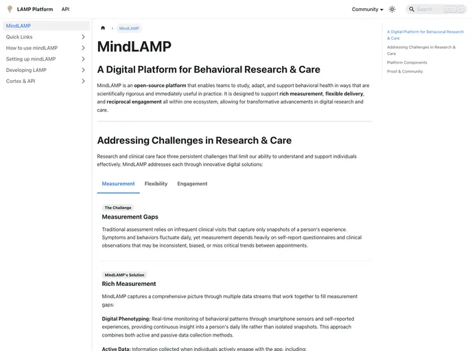 LAMP Dashboard screenshot