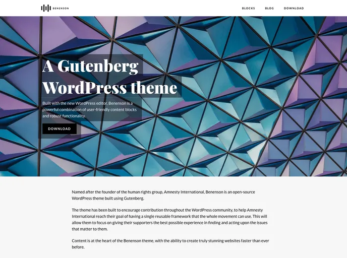 screenshot of Benenson