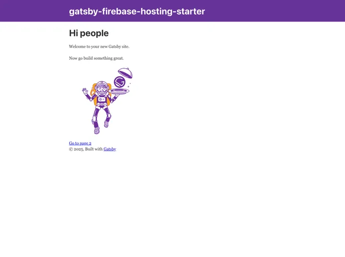 screenshot of Gatsby Firebase Hosting Starter