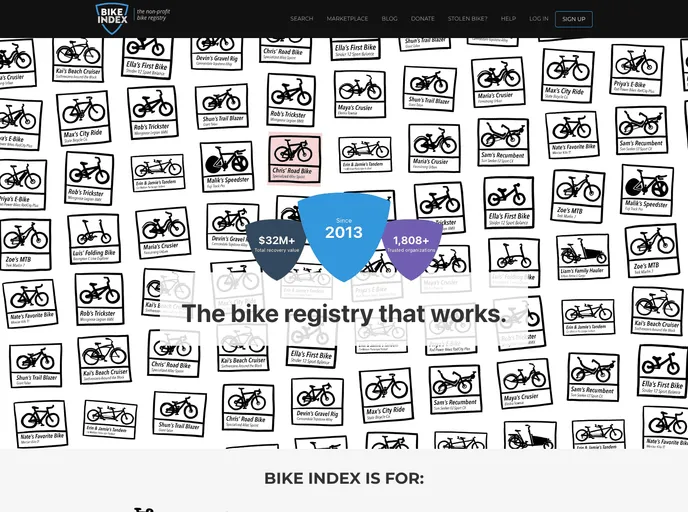screenshot of Bike_index