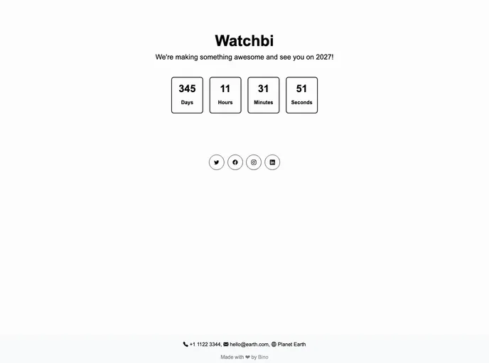 screenshot of Watchbi Bs Template