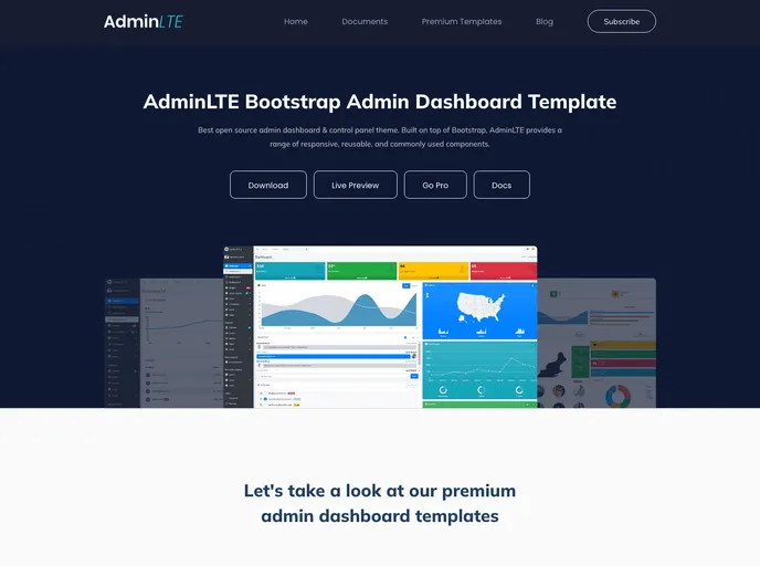 screenshot of Adminlte3 Angular