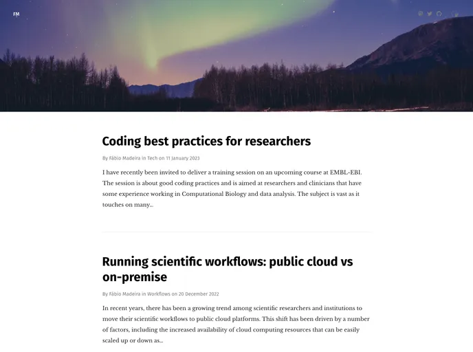 screenshot of Biomadeira.github.io