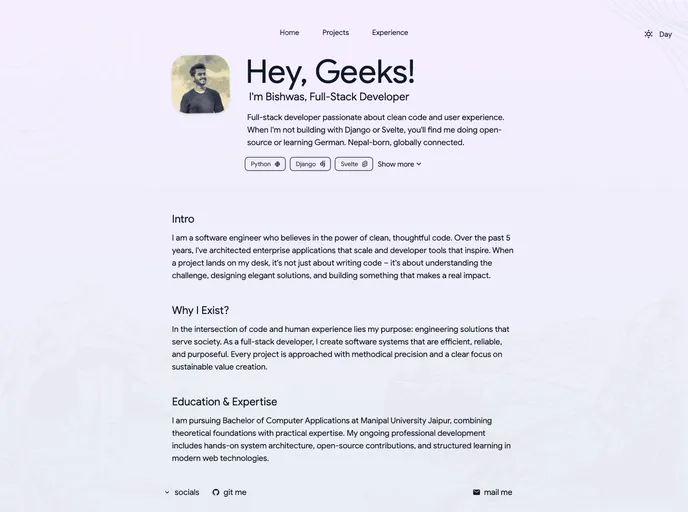 screenshot of Bishwas.net