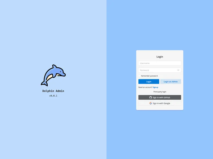 screenshot of Vue Admin