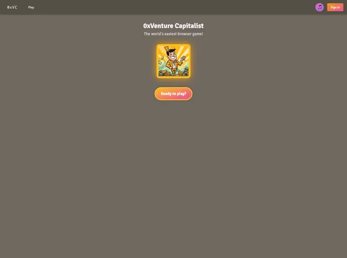 screenshot of 0xVenture Capitalist