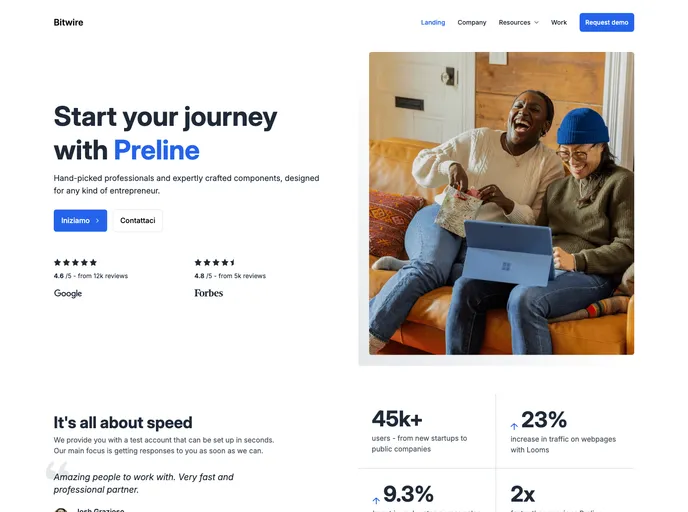 Astro Preline Template screenshot