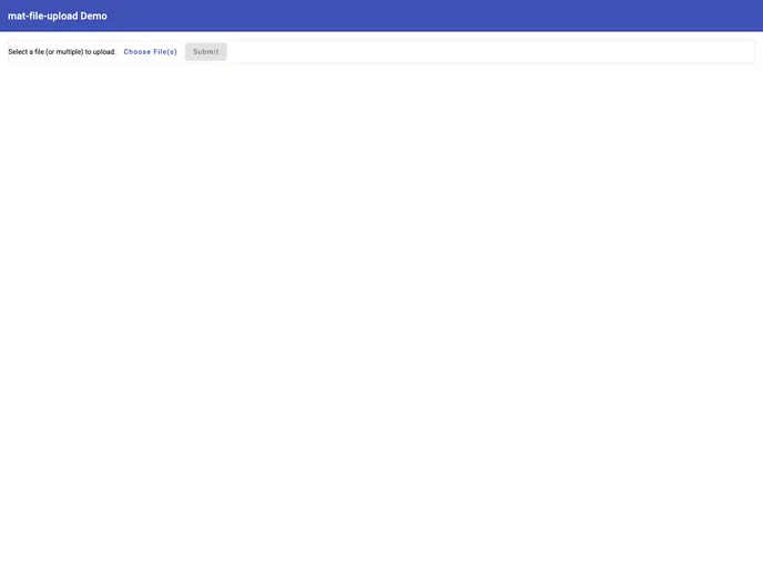 screenshot of Mat File Upload