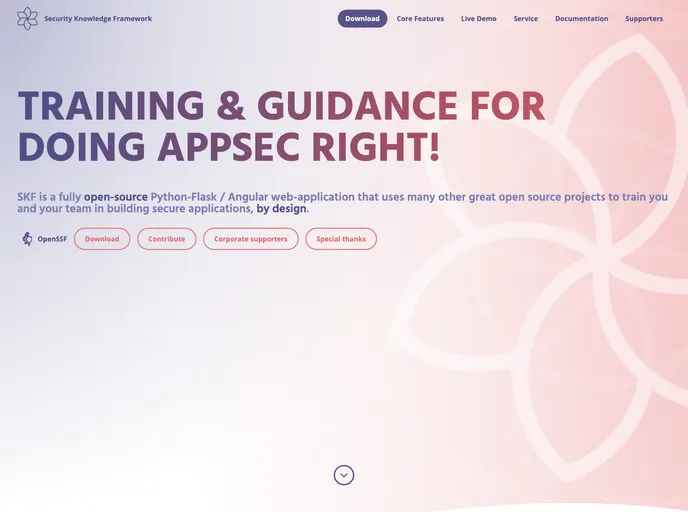 screenshot of Skf Flask