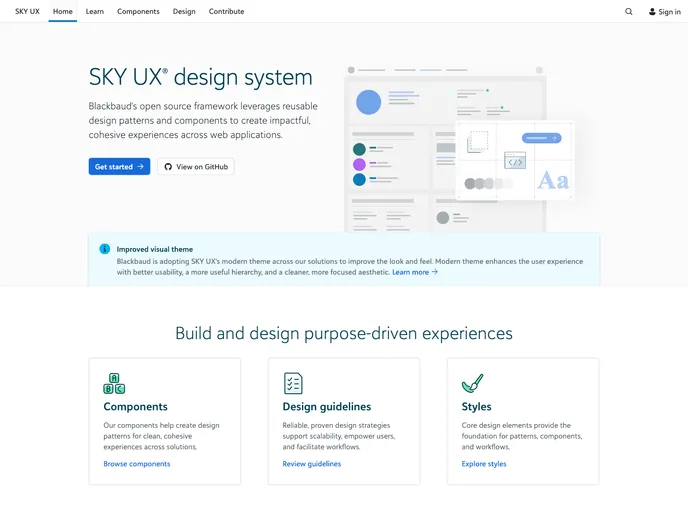 screenshot of Skyux
