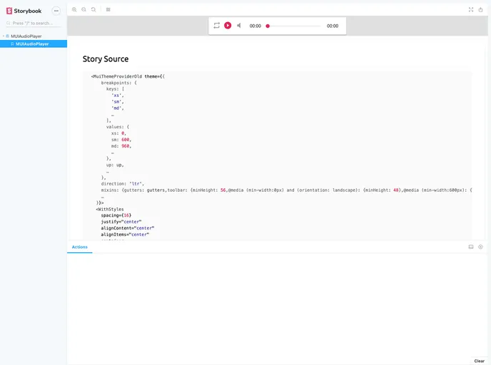 screenshot of Mui Audio Player